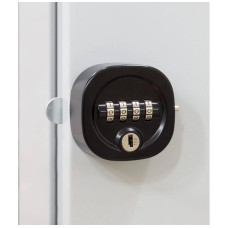 Rotary combination lock for 4 combinations for a master key